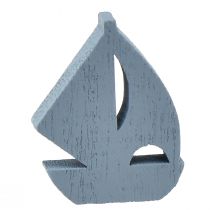 Produkt Dekoracja rozproszona drewniana żaglówka dekoracja niebiesko-biała 2cm–6cm 24 szt