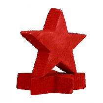 Produkt Dekoracja rozproszona Gwiazdki świąteczne czerwone gwiazdki drewniane Ø4cm 24 szt