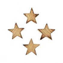 Produkt Dekoracja rozproszona Gwiazdki świąteczne płomieniowane drewniane gwiazdki Ø4cm 24 szt