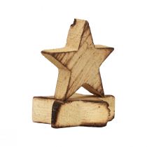 Produkt Dekoracja rozproszona Gwiazdki świąteczne płomieniowane drewniane gwiazdki Ø4cm 24szt