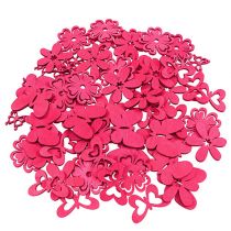 Dekoracja rozproszona drewno Różowy 2cm - 4cm 72szt.