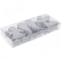 Produkt Dekoracja rozproszona Dekoracja aniołków bożonarodzeniowych srebrny brokat W8cm 24 szt