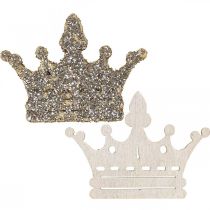 Produkt Korona dekoracyjna rozproszona Świąteczny drewniany brokat B4cm 72 szt