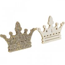 Produkt Korona dekoracyjna rozproszona Świąteczny drewniany brokat B4cm 72 szt