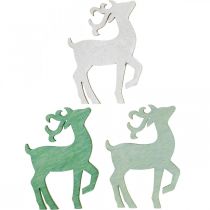 Produkt Dekoracja rozproszona Świąteczne drewno jeleń zielony 4×3cm 72 szt