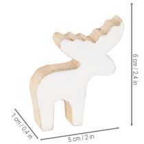 Produkt Drewniana figurka dekoracyjna łosia, stojąca, dekoracja świąteczna, 6 cm, 8 sztuk