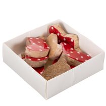 Produkt Skarpetki w groszki, ozdoba stołu świątecznego, 6 cm, 8 sztuk