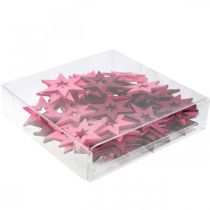 Produkt Drewniane gwiazdki Dekoracja rozproszona Dekoracja świąteczna fioletowa W4cm 72 szt