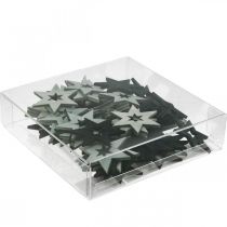 Produkt Drewniane gwiazdki Dekoracja rozproszona Dekoracja świąteczna Czarna W4cm 72 szt