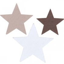 Produkt Drewniane gwiazdki dekoracja rozproszona dekoracja świąteczna mix 48 szt