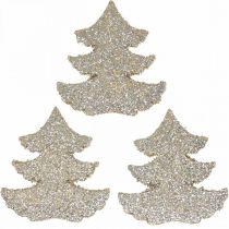 Produkt Ozdoba rozproszona na choinkę złoty brokat 4cm 72 szt