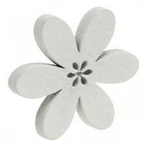 Produkt Drewniane kwiaty rozproszone dekoracje kwiaty fioletowe/różowe/białe Ø3,5cm 48 szt