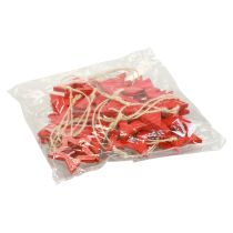 Produkt Drewniane gwiazdki dekoracja dekoracja wieszak drewniana gwiazda czerwona 6/8/10/12cm 16 szt