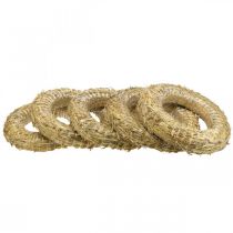 Produkt Wianek słomiany Ø35cm naturalny - dekoracyjny wianek do rękodzieła i na Adwent, zestaw 5 szt.