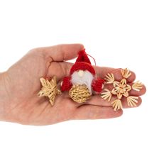 Produkt Zestaw ozdób słomkowych ozdoby choinkowe figurki i gwiazdki 6cm 30szt