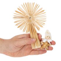 Produkt Zestaw ozdób choinkowych w kształcie gwiazdek słomkowych, figur i gwiazdek, 35 szt.