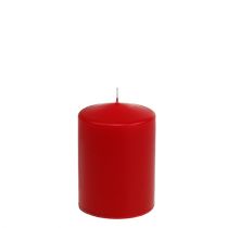 Produkt Świeca okrągła 100/80 czerwona 6 szt
