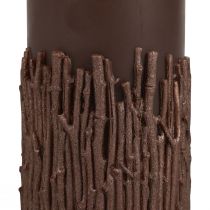 Produkt Świeca pieńkowa gałązki świeca dekoracyjna ciemnobrązowa 150/70mm 1 szt