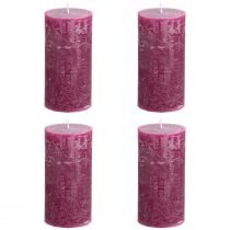 Produkt Świece pieńkowe jednobarwne Świece jagodowe fioletowe 50×100cm 4 szt
