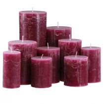 Produkt Świece pieńkowe w kolorze Berry Różne rozmiary