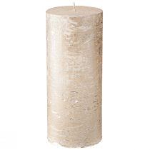 Produkt Świece pieńkowe jednobarwne jasne złoto 85×200mm 2 szt