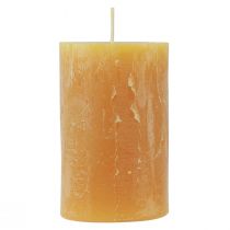 Produkt Świece filarowe Rustic jednobarwne Świece adwentowe żółte 70/110mm 4 szt