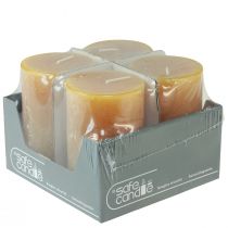 Produkt Świece adwentowe, żółte rustykalne, 70/110 mm, 4 sztuki - jednokolorowe świece filarowe do tworzenia nastrojowych dekoracji świątecznych