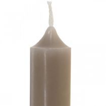 Świece pieńkowe szare krótkie świeczki Ø2,2cm W11cm 6szt