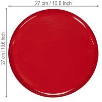 Produkt Taca dekoracyjna, czerwona, minimalistyczny design, 27 cm