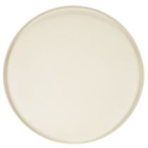 Produkt Dekoracyjny okrągły talerz w kolorze beżowym z podstawą o wysokości 40 cm