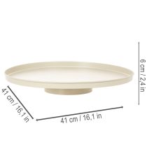 Produkt Dekoracyjny metalowy talerz na kwiaty, okrągły, 41 cm, ekspozycja stołowa