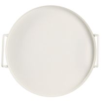 Produkt Taca z praktycznymi uchwytami, styl vintage, do wszechstronnych pomysłów dekoracyjnych z wykorzystaniem kwiatów i materiałów naturalnych, 30 cm