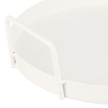 Produkt Taca z praktycznymi uchwytami, styl vintage, do wszechstronnych pomysłów dekoracyjnych z wykorzystaniem kwiatów i materiałów naturalnych, 30 cm