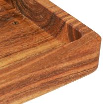 Produkt Prostokątna taca wykonana z olejowanego drewna akacjowego o wymiarach 40x15x4cm