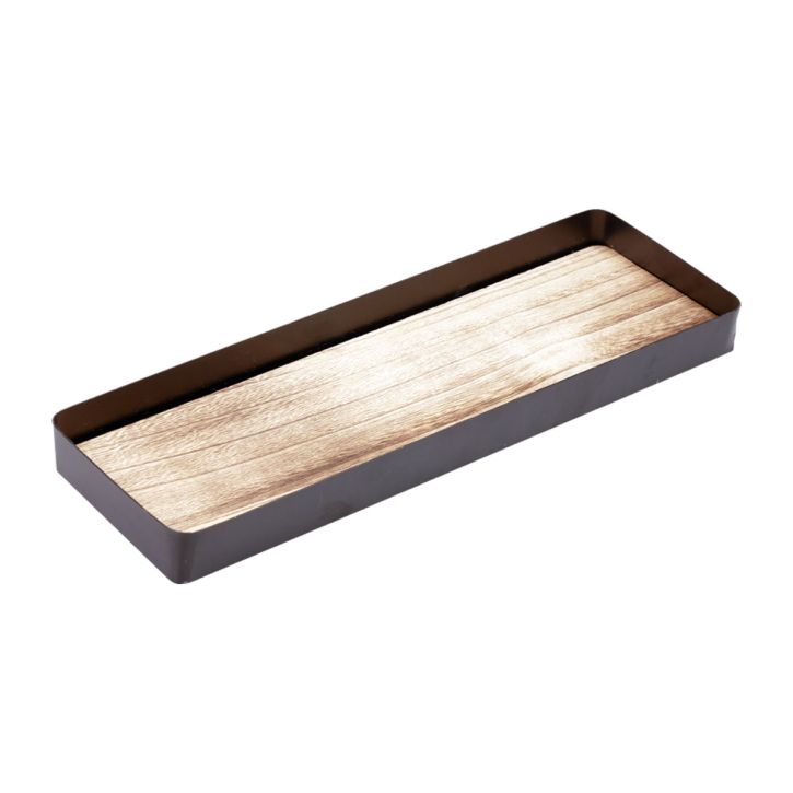 Produkt Taca dekoracyjna metalowa drewniana taca metalowa drewniana podstawa 34,5×11×3cm