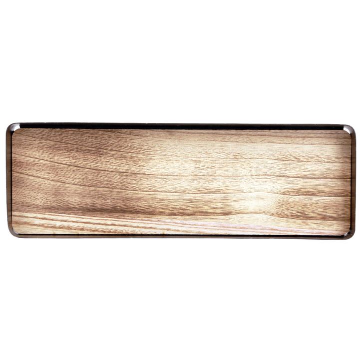 Dekoracyjna taca metalowa drewniana taca metalowa drewniana podstawa 40x13x3cm