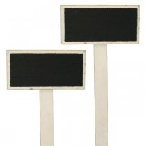 Drewniana tablica do przyklejenia, znak roślin, tablica na powrót do szkoły, dekoracja stołu na wesele 9×4,5 cm dł. 19,5 cm 12szt