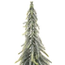 Produkt Sztuczna jodła, oblodzona, dekoracyjna choinka na drewnianej podstawie do dekoracji zimowych i bożonarodzeniowych, 75 cm