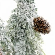 Jodła ze śniegiem, dekoracja adwentowa, zimowy las dł.16,5cm wys.28cm