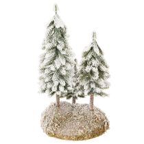 Produkt Ośnieżone jodły, sztuczny zimowy krajobraz do świątecznej wioski i dekoracji stołu, 29 cm