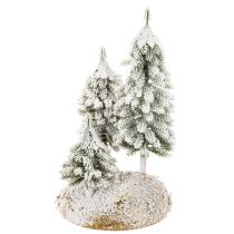Produkt Ośnieżone jodły, sztuczny zimowy krajobraz do świątecznej wioski i dekoracji stołu, 29 cm