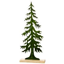 Produkt Dekoracyjna figurka choinkowa, zielona, na drewnianej podstawie, 60cm