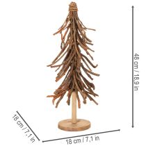Produkt Choinka z gałązek wierzbowych na drewnianej podstawie, 48cm