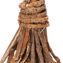 Produkt Choinka z gałązek wierzbowych na drewnianej podstawie, 48cm