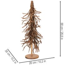 Produkt Dekoracyjne drzewko z gałęzi wierzbowych na drewnianej podstawie, 68cm