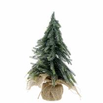 Deco choinka błyszcząca zielona 20cm