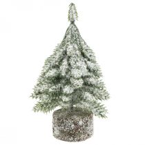 Jodła ze śniegiem, dekoracja świąteczna, ozdobna jodła wys.14cm