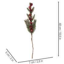 Produkt Sztuczna gałązka jodły z bombkami, 48 cm, 2 szt.