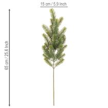 Produkt Sztuczna gałązka jodły, gałązka dekoracyjna, sztuczna jako ozdoba świąteczna, 65 cm, 3 sztuki