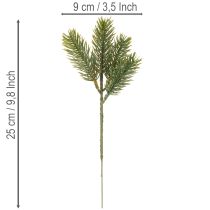 Produkt Sztuczna zielona gałązka jodły do dekoracji zimowych, 25 cm, 24 sztuki
